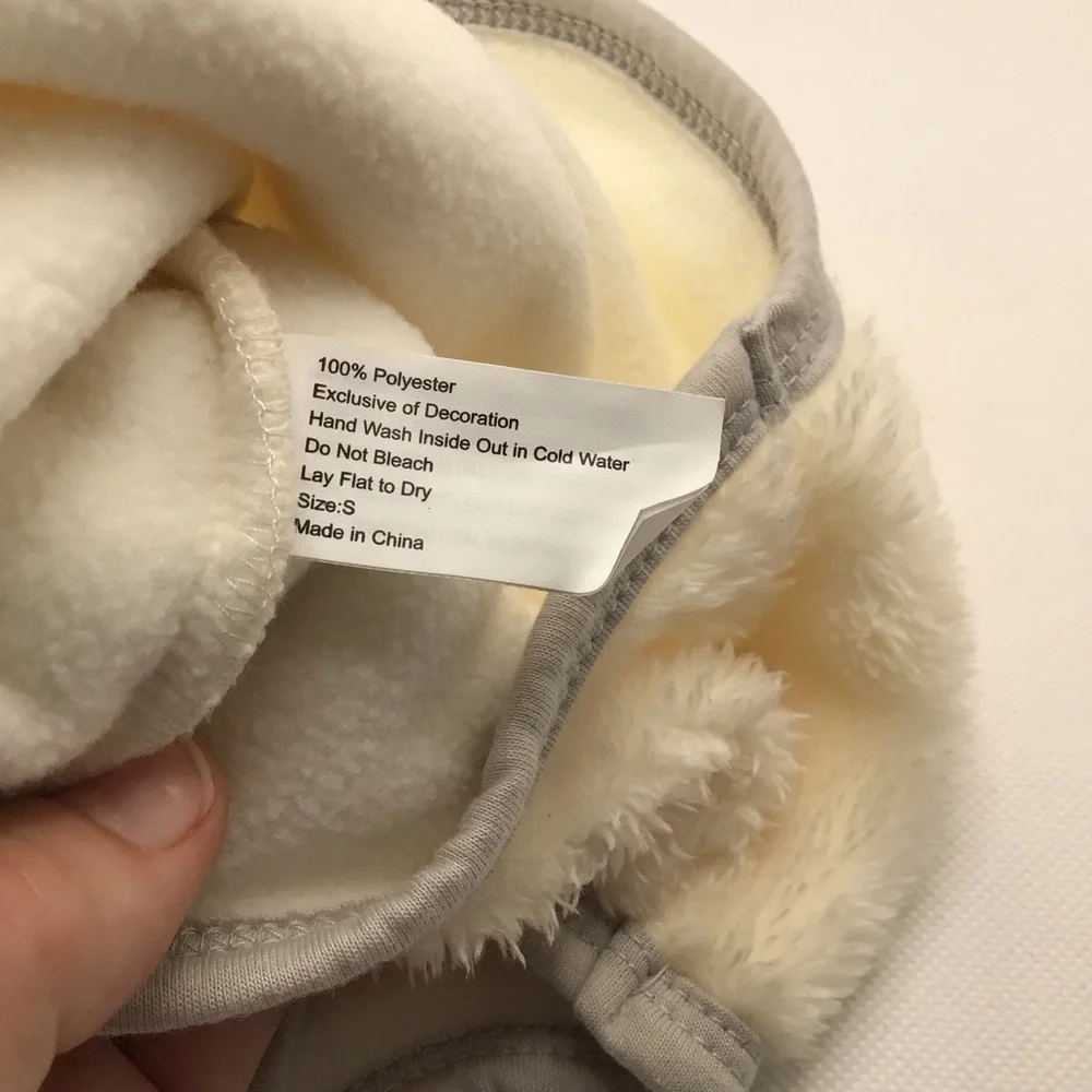 Cute Adorable Funny Fuzzy Bear Dog Pet Costume Hooded Fleece Sweater